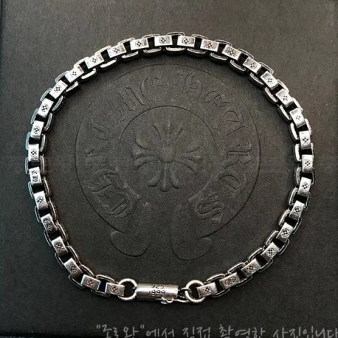 Chrome Hearts 크롬하츠 4MM 로고 박스 링크 팔찌